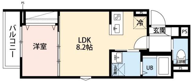 ROBOT HOME 稲毛東(1LDK/3階)の間取り写真