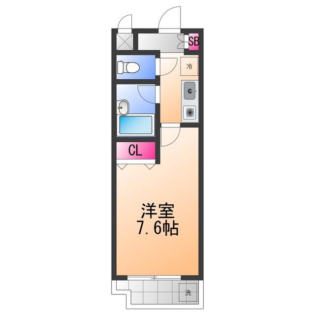 ベルデ堺東(1K/1階)の間取り写真