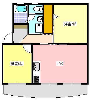 リ・グランドール(2LDK/3階)の間取り写真