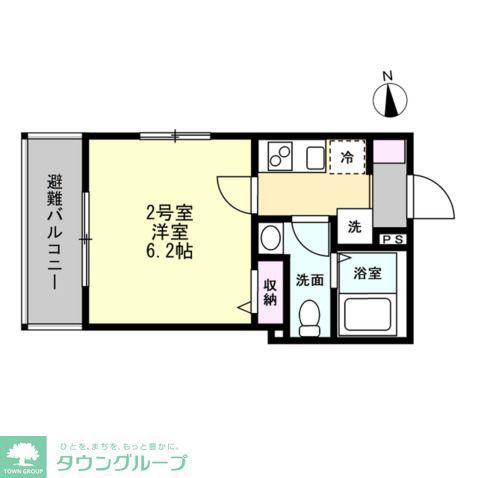 ベイルーム本厚木クレスト(1K/3階)の間取り写真
