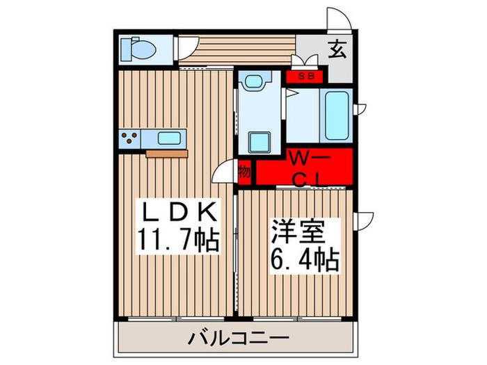 LA SAISON W(1LDK/3階)の間取り写真