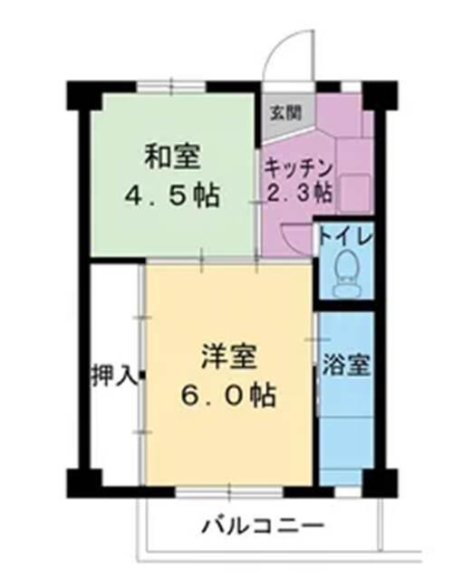 ビレッジハウス増穂1号棟(2K/2階)の間取り写真