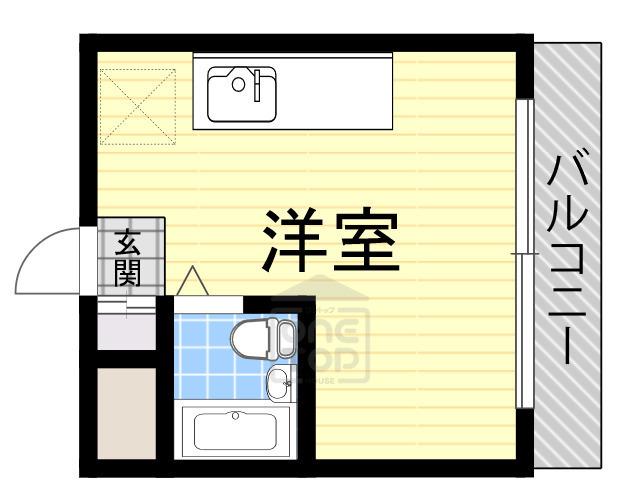 ユキハウス泉町(ワンルーム/3階)の間取り写真