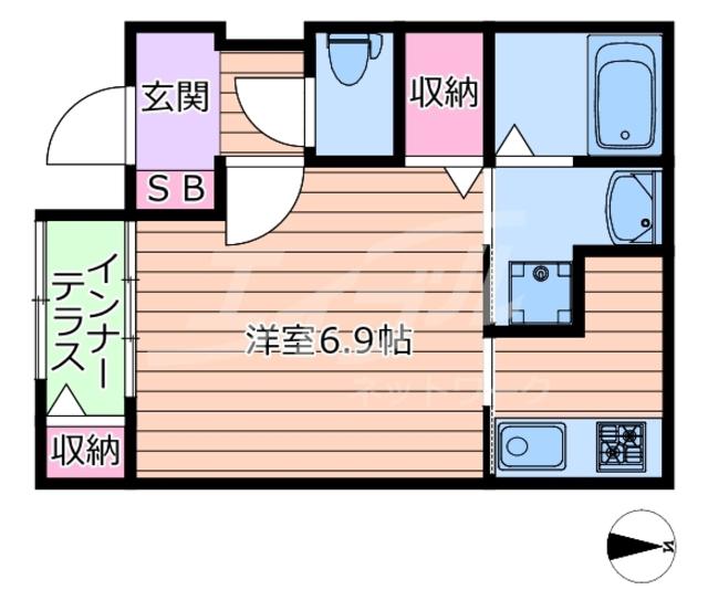 PLACIDE (1K/1階)の間取り写真