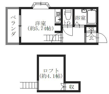 KOZY3番館(1K/1階)の間取り写真