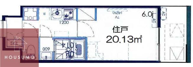 GRAN PASEO新大阪(1K/7階)の間取り写真