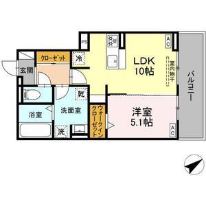 ルヴィータ川名(1LDK/3階)の間取り写真
