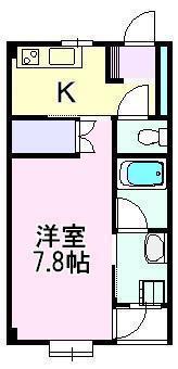 ヘルメスOBARA(1K/3階)の間取り写真