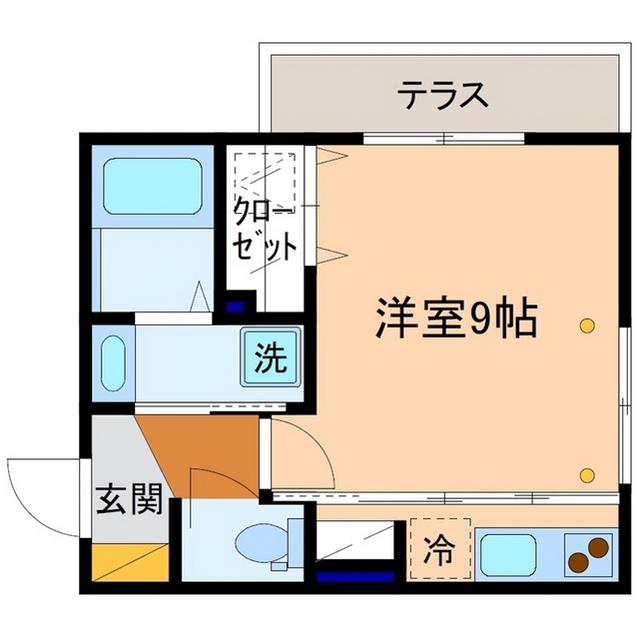 LEAP(ワンルーム/1階)の間取り写真