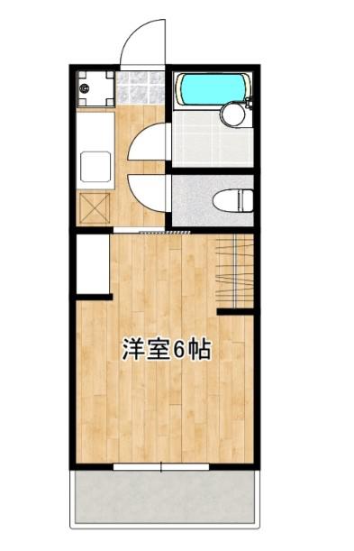 オーフラット(1K/3階)の間取り写真