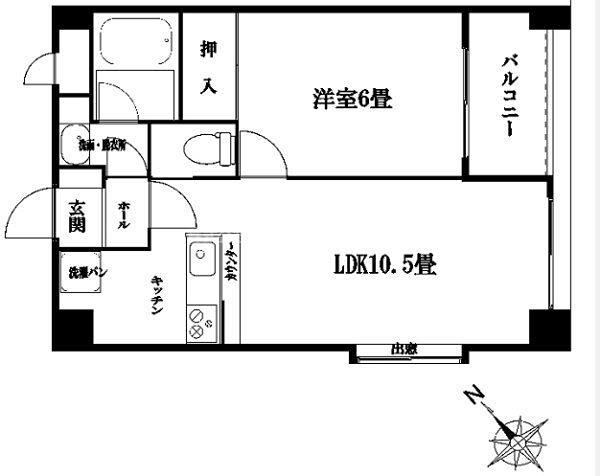 AHKUTY 東谷山(1LDK/8階)の間取り写真
