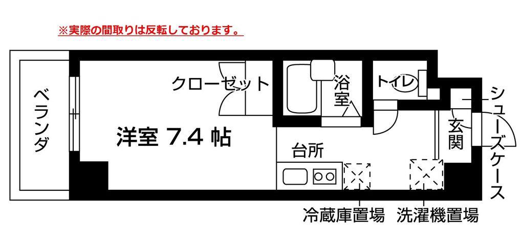バウスクロス蒲田(ワンルーム/10階)の間取り写真