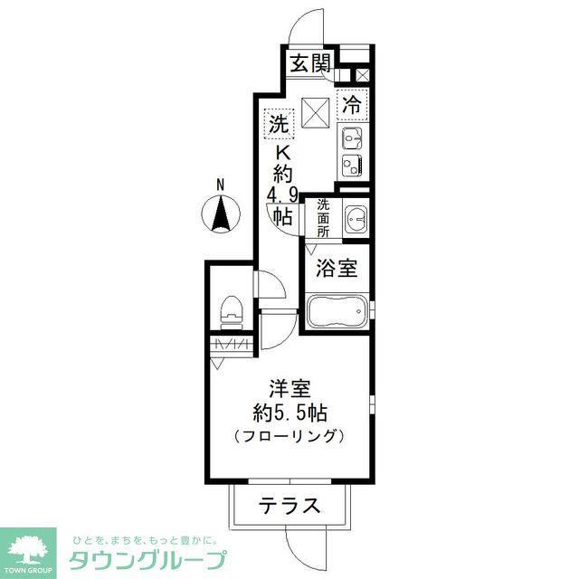 LA LUCE(1K/1階)の間取り写真