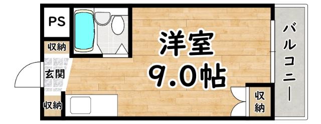 ネットコーポラス(ワンルーム/3階)の間取り写真