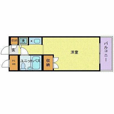 メインステージ下丸子2(ワンルーム/3階)の間取り写真