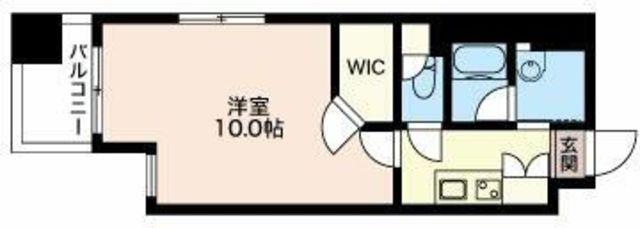 LASANTE恵比寿(1K/6階)の間取り写真