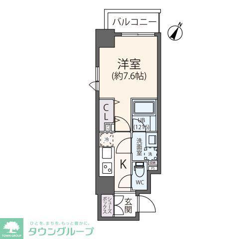 リージア代々木ビナリオ(1K/3階)の間取り写真