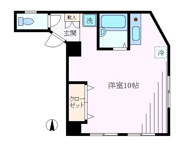 第2前田ビル(ワンルーム/2階)の間取り写真