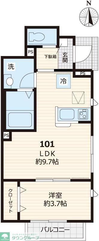 ベラルーチェ(1LDK/1階)の間取り写真