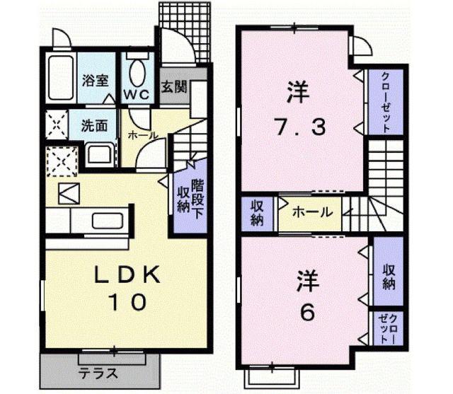 エテルナメンテ(2LDK/1階)の間取り写真