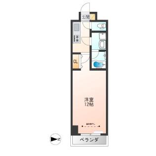 サンライズ宇都宮(1K/5階)の間取り写真