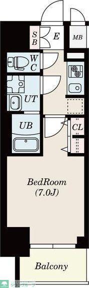 S-RESIDENCE熱田II(1K/4階)の間取り写真