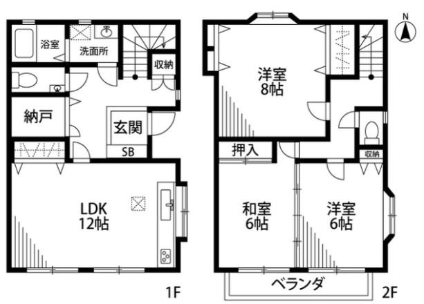 弥生台キャッスル(3LDK/1階)の間取り写真