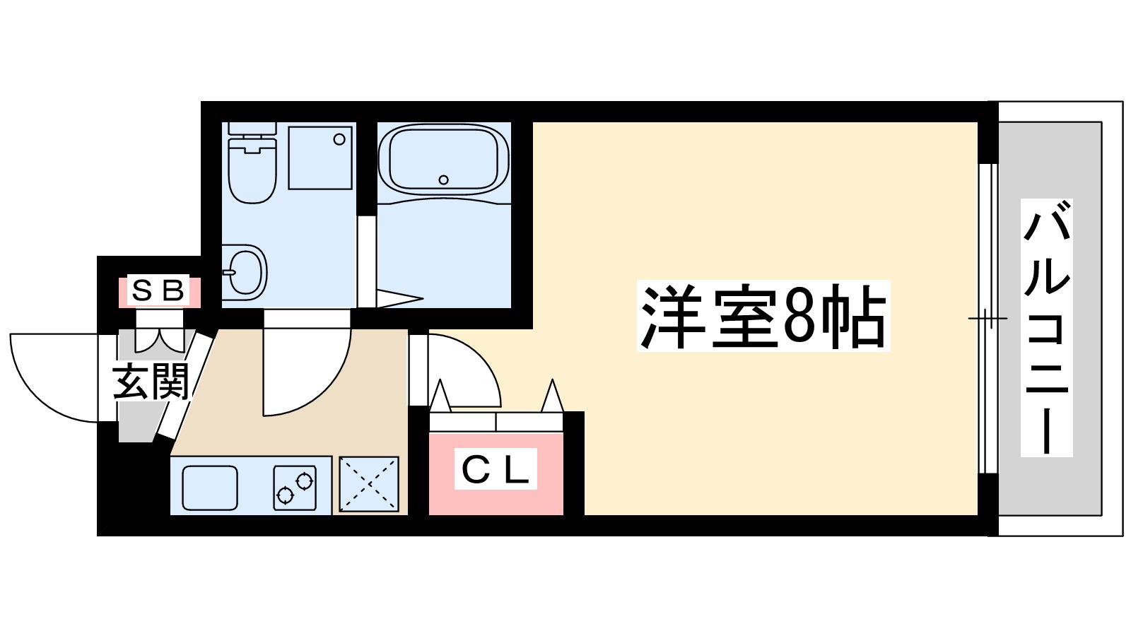 セスト新大阪(1K/3階)の間取り写真