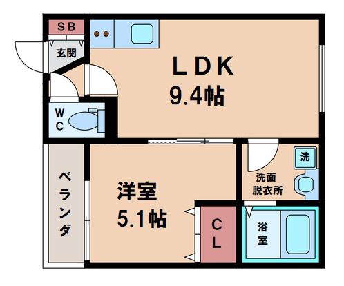 セリリアコンフォート我孫子(1LDK/3階)の間取り写真