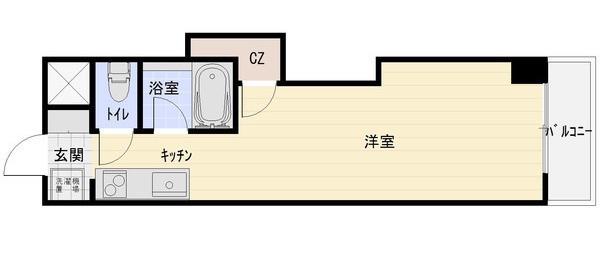 ハトヤ第8ビル(ワンルーム/2階)の間取り写真