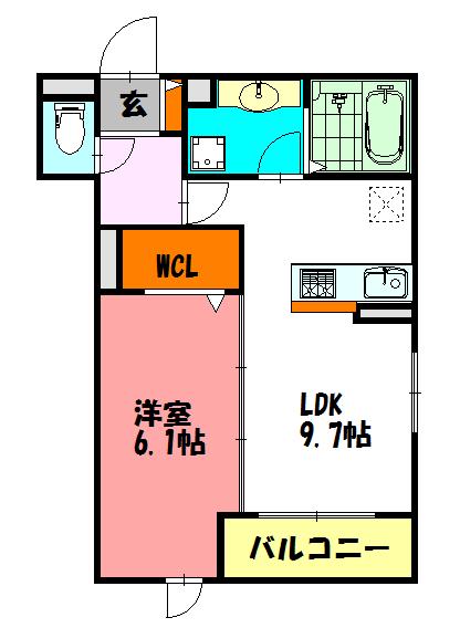 LES ENS FAMIIAX M(1LDK/3階)の間取り写真