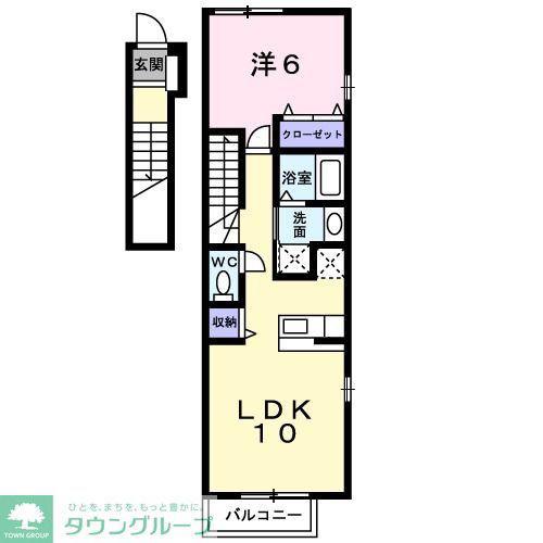 グレース(1LDK/2階)の間取り写真