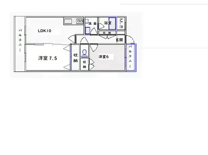 モンヴェール(2LDK/3階)の間取り写真