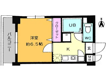 サンレジデンス中葛西(1K/2階)の間取り写真