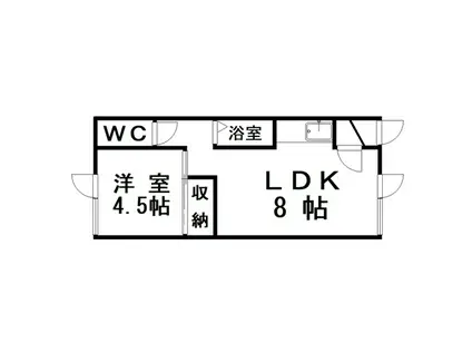 パークサイド(1LDK/1階)の間取り写真