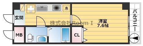 アーデン和泉町(1K/2階)の間取り写真