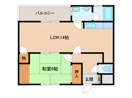 パーヴォ山口(1LDK/3階)の間取り写真