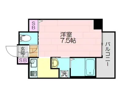 MJC神戸ブレイブ(1K/3階)の間取り写真