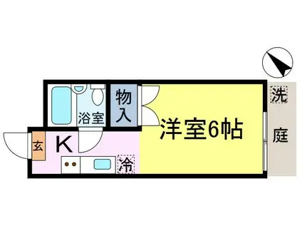 ハイツリステル(ワンルーム/1階)の間取り写真