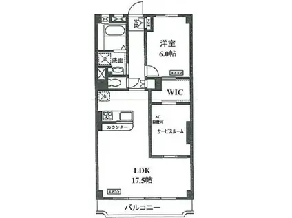 戸田グリーンマンション(1SLDK/3階)の間取り写真