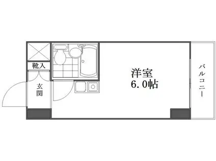 ライオンズマンション横浜ウエスト(ワンルーム/4階)の間取り写真