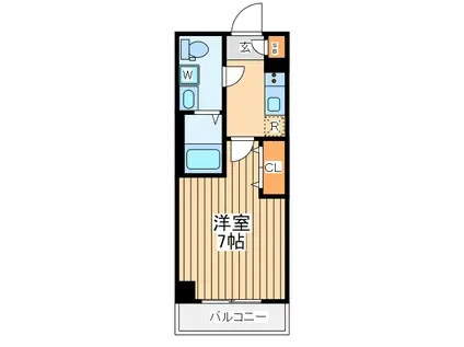 リヴシティ横濱インサイトⅡ(1K/7階)の間取り写真