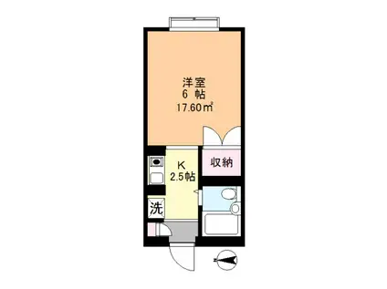 カーサヤマモト(1K/1階)の間取り写真