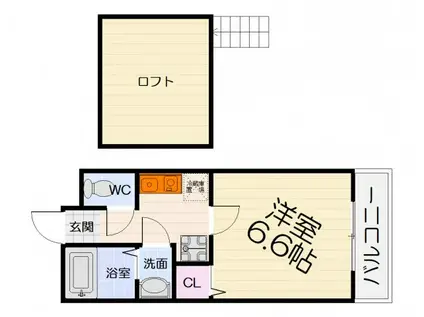 アイムパレス府中(1K/2階)の間取り写真