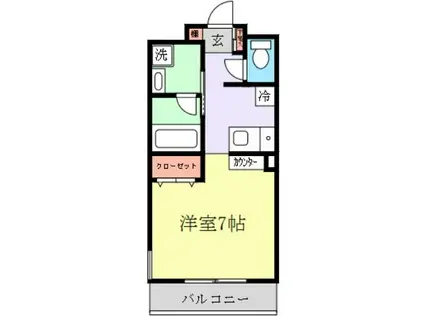 エクセル新川崎II(ワンルーム/1階)の間取り写真
