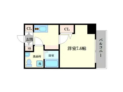 アドバンス西梅田IVエール(1K/10階)の間取り写真