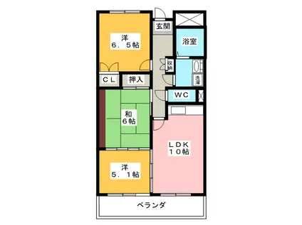 APPRECIER(3LDK/4階)の間取り写真