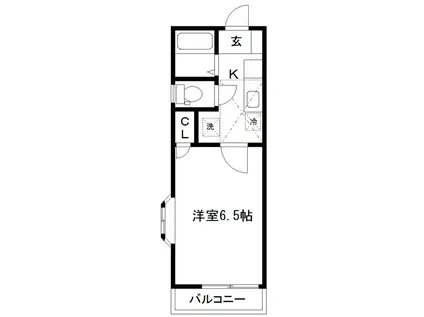 トラント・ロアI(1K/1階)の間取り写真