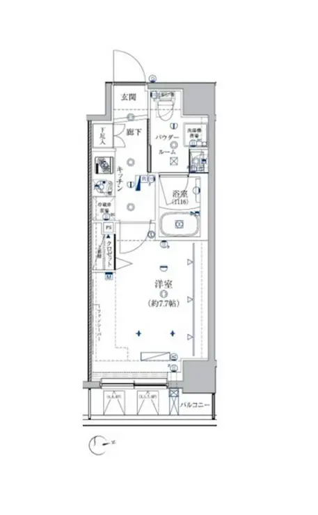 クレイシア芝浦ウォーターフロント 3階階 間取り