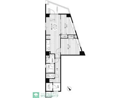 コスモリード新宿余丁町(2LDK/5階)の間取り写真
